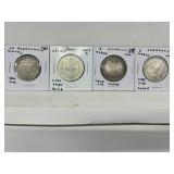 4 Coins-1967 Switz 5 Francs, 2 X Germany 1977,