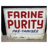Metal Sign ' Farine Purity Pre-Tamisee ï¿½ 29.5x35 ï¿½