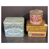 4 Vintage Tobacco/Cigarette Tins - Sweet Crop,