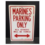 Plastic Sign ' Marines Parking Only ï¿½ , 18x12 ï¿½