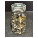 Gem Canning Jar of Assorted Buttons