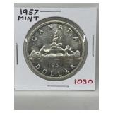 1957 Cdn Silver Dollar - Mint