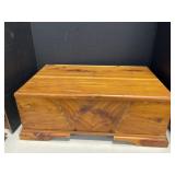 Wooden Box with Hinged Lid
