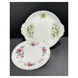 2 Royal Albert Plates - Poppy & Trillium Patterns