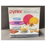Pyrex Glass Mixing Bowls With Lids - 8pcs