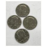 4 X U S A Half Dollars - 1971,  2 X 1972, 1973