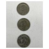 3 X U S A One Dollar Coins - 1972, 1973, 1976