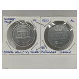 2 Tokens - Marvel Adventure City And 1983 Mcdonals