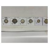 6 Coins-1992 Cyprus 20 Cents 1924 Latvia 1 Lats,