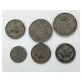 6 Great Britain Coins - Dated 1947-1964 As Noted