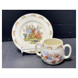 Royal Doulton Bunnykins Nursery Plate & Double