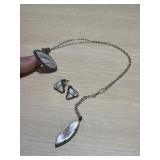 3pc Suite Of Jewelry:  Sterling Silver Ring Set