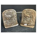 Cast Iron Bookends - Farmers Praying