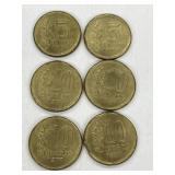 6 Argentina Coins (inc. Clipped Rim Error) - Dated