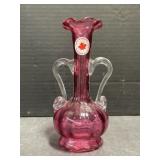 Cranberry Glass Hand Blown By Rossi Canada Clear