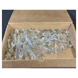 Box of Antique Crystal Lustres - assorted prisms