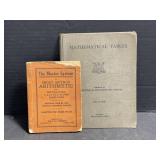 Vintage Mathematical Tables Book And Short