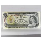 1973 Cdn $1 Bill - Crow/ Bovey - Gem