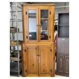 Pine Corner Cupboard, 37x21x77 '