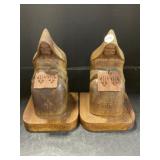 Wooden Praying Priest Bookends
