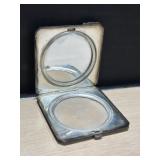 Sterling Silver Cased Powder Compact With Mirror