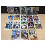 18 Baseball Trading Cards - Various Year/Maker