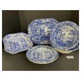 Blue & White Spode Serving Dishes - Platter,