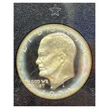 1974 Eisenhower U S A  Silver Dollar Proof In Case
