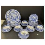 Blue & White Spode Dishes - 6 Place Settings -