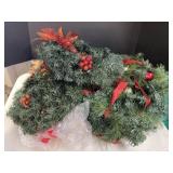 Christmas Wreaths - 2 Large, 3 Medium