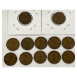 12 Usa One Cent - 2x1919, 2x1926, 1928, 1934,