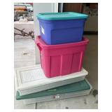 4 Storage Bins - Assorted Sizes
