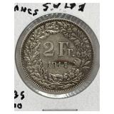 1914 Switz 2 Francs
