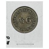 1956 Neth 1/4 Gulden