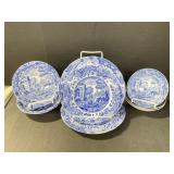 Blue & White Spode Dishes -  Plates, Various