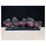 5 Team Canada Collectable Pucks with Stand