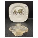 Duryeaï¿½s Motor Wagon Ashtray, Carved Stone Leaf
