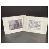 Framed Art Cards - Snowy Village, Fishermanï¿½s