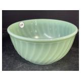 Fire-King Jadeite Swirl Mixing Bowl, 8 ' across
