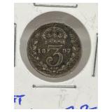 1897 Great Britain Silver Three Pence