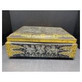 Vintage Embossed Tin, 16x12x7 '
