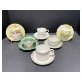 6 Assorted Teacups & Saucers