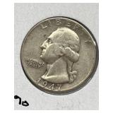 1947 U S A 25 Cents