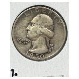 1950o  U S A 25 Cents