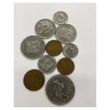 10 South Africa Coins (inc. Rand, 50 Cent) - Dated