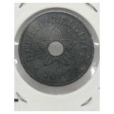 1918 Belgium Zinc 50 Centimes