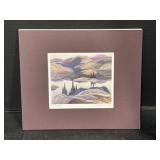 Franklin Carmichael Matted Print - Mirror Lake
