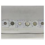 5 Coins-switz 1944, 1958 1 Franc, 1952, 1963 1/2