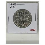 1949 Cdn Silver 50 Cents - Au