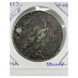 1923 Usa Silver Dollar - Hole